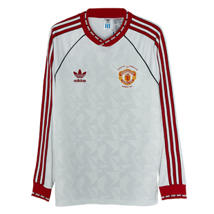 SFS阿迪达斯Adidas 1991曼联客场复刻球衣长袖足球服男子 JF0375