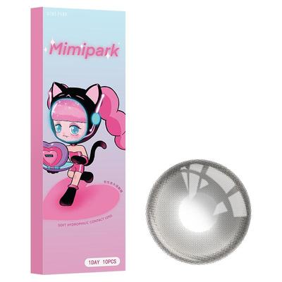 MIMIPARK美瞳日抛10片直径自然混血巴斯克玫瑰冰蓝隐形眼镜不加糖