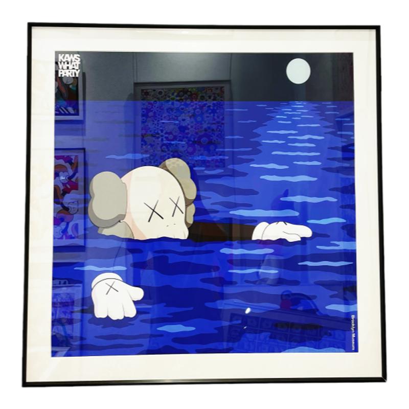 KAWS客厅装饰画潮流布里克林版画