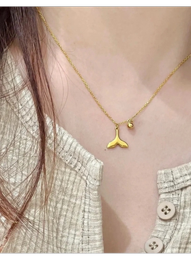 余生有你项链ins18k金女钛钢