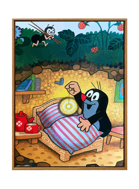 雅调鼹鼠的故事diy卡通数字油画