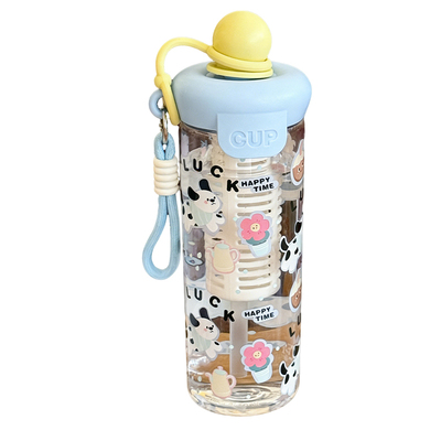水杯女2025新款高颜值夏天大容量吸管杯学生上学专用便捷泡茶杯子