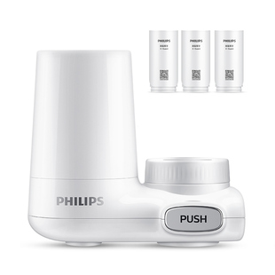 飞利浦净水器家用直饮厨房自来水滤芯前置超滤水龙头过滤器3600