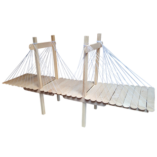 立体构成作品作业材料小人diy雪糕棒圆木棍建筑 手工制作桥梁模型