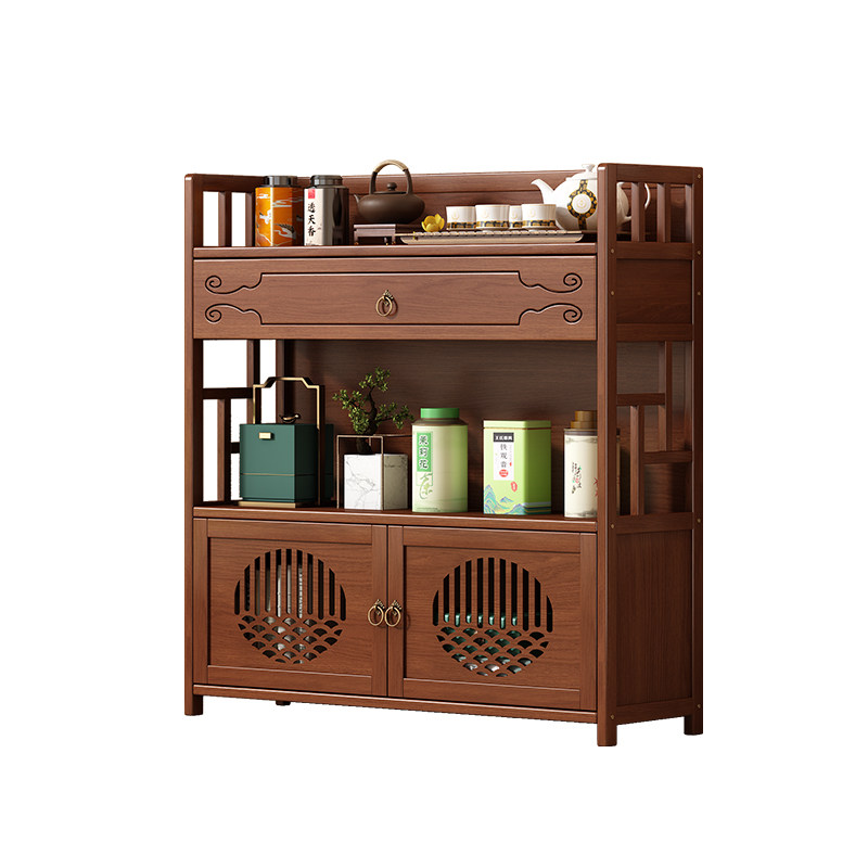 新中式实木茶具收纳架子茶具茶柜