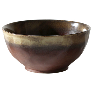 日本原装进口面碗万古烧釉下彩手作粗陶瓷餐具送礼家用大号复古