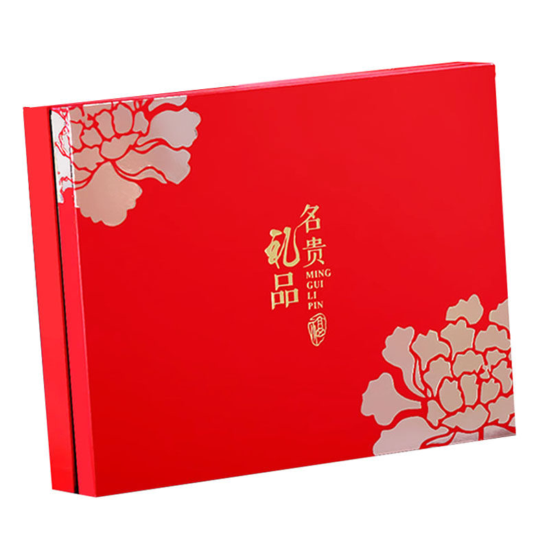 正版高档凤凰三拼礼盒双拼包装盒四宝礼品盒鱼胶羊肚菌干货盒子空