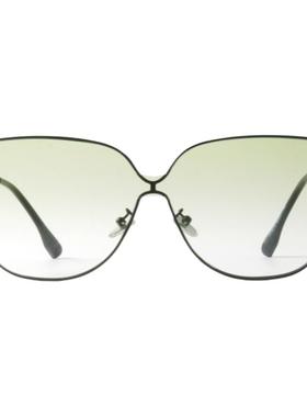 连体一片式韩版渐变绿色太阳眼镜