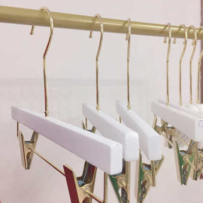 纯白色长钩儿童衣橱宝宝木质木头实木衣架裤架小孩童装店衣挂