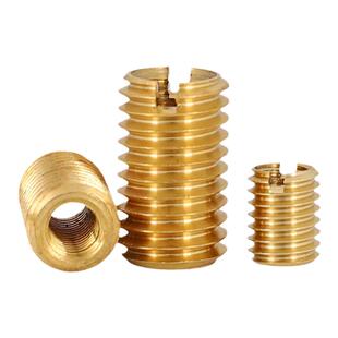 铜内外牙螺母黄铜一字槽变径螺套转换套螺纹牙套M2M3M4M5M6M8-M10