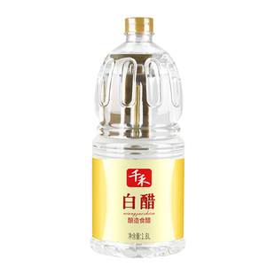 千禾白醋1.8L大桶装5度酿造食用凉拌除垢官方旗舰店