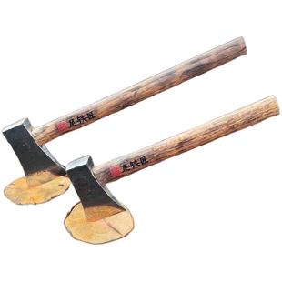 足铁匠木工斧新款双刃斧劈柴砍树斧子木匠专用砍柴工具锋利修树斧
