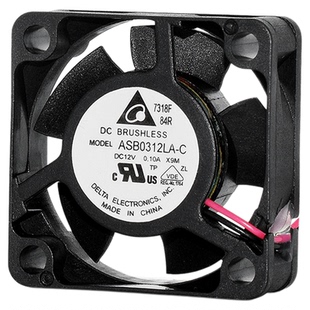 台达ASB0312LA-C静音3010 12V 0.1A 1.2W变频器迷你散热器风扇3CM