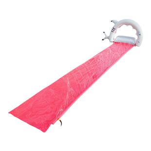 充气拱门鲨鱼喷水滑水道玩具水上浮垫浅滩冲浪板户外运动草地戏水