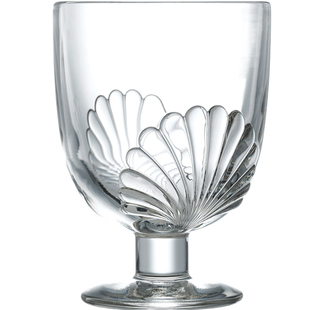法国LAROCHERE海岛风贝壳杯 法式度假浮雕玻璃红酒杯果汁水牛奶杯