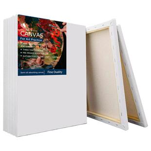 康柯油画框带画布丙烯肌理画油画空白油画布带框练习油画板DIY美术生画室批发专用棉麻画布框圆形油画画框