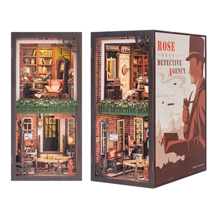 CuteBee书立diy小屋蔷薇侦探社推理立体拼图手工拼装模型毕业礼物