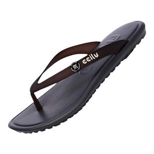 ccilu驰绿人字拖男士夹脚凉鞋女软底Q弹防滑超轻情侣户外沙滩拖鞋