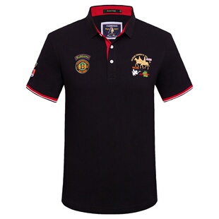 夏季纯棉男士短袖T恤 体恤刺绣Polo衫男装高档带领半袖夏装上衣服