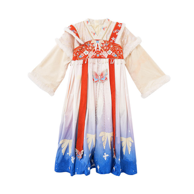 YUAN/厵女童汉服裙中国风连衣裙