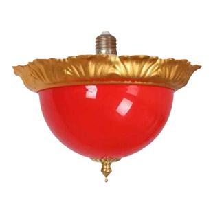 led飞碟灯泡创意过道走廊卧室E27螺口皇冠节能喜庆吸顶灯红色球泡