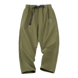 马登工装 山系机能可调节直筒束脚裤梭织户外宽松休闲长裤子男春