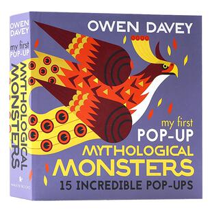 我的首本神兽 神话动物立体书 My First Pop-Up Mythological Monsters 英文原版绘本 插画家Owen Davey 全彩精装造型书科普读物