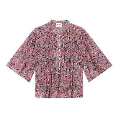 MARANT ETOILE DESTINY法式复古印花长半袖衬衫女