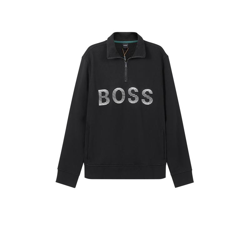 【自营】Hugo Boss雨果博斯 男士棉半拉链长袖卫衣运动衫50472242