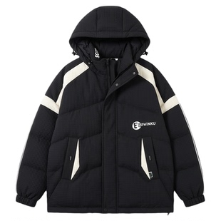 冬季青少年棉衣外套男生初中生新款大童加棉加厚棉袄羽绒棉服潮牌
