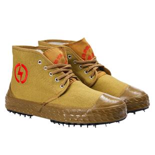 5kv/10kv电工绝缘鞋劳保棉鞋帆布透气高帮男女电力高压黄胶解放鞋