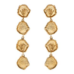 特卖品RoundFace24SS金属串链轻奢小众设计师耳环金色气质