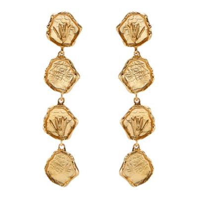 RoundFace24SS金属串链耳环