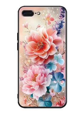 秋昊适用于iphone8plus手机壳8pus花卉pg75.5寸唯美a1661好看A1661防摔平果ipone8pius春天萍果7p保护套iphon