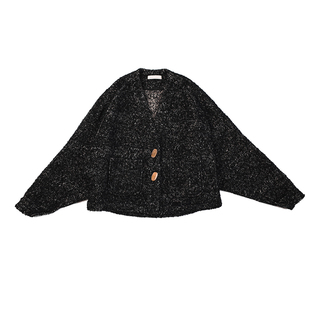 HIGHLIGHT加分25AW一个旅人 高级双色肌理羊毛廓形蝙蝠袖秋冬外套