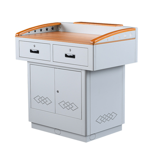 多媒体讲台钢制培训班校园教室教师讲台中控多功能讲桌会议演讲台