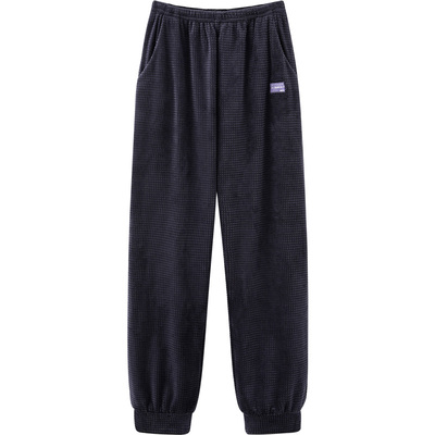 思莉男士睡裤冬季海岛绒薄款