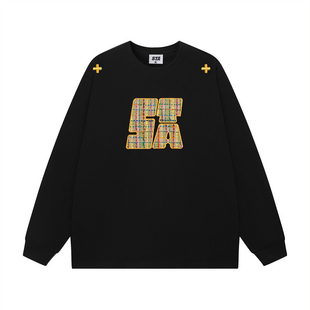 STA旗舰店贴布刺绣美式复古长袖男女潮牌高街重磅纯棉情侣卫衣