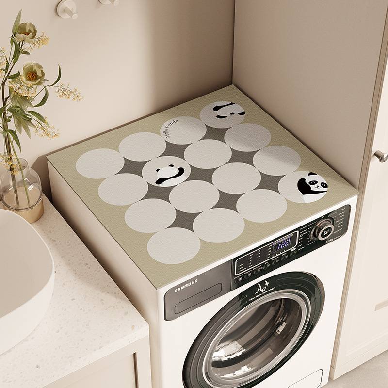 现代简约家用微波炉垫子冰箱防水滚筒式巾罩盖布防尘盖洗衣机防晒