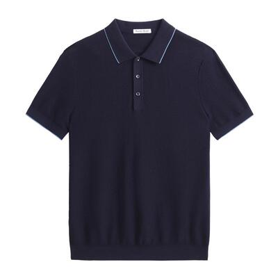 雷迪波尔针织撞色短袖POLO衫