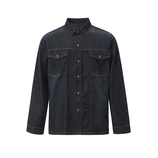 MRCYC痞帅牛仔衬衫外套男春季宽松休闲衬衣韩系潮流工装翻领夹克