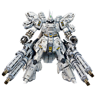 万代MG沙扎比配加特林 白色改色刻线改造 阴影喷涂上色 代工 加工