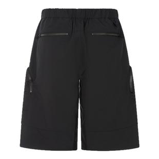 白山/WHITE MOUNTAINEERING 男士纯色直筒卡扣松紧腰休闲短裤