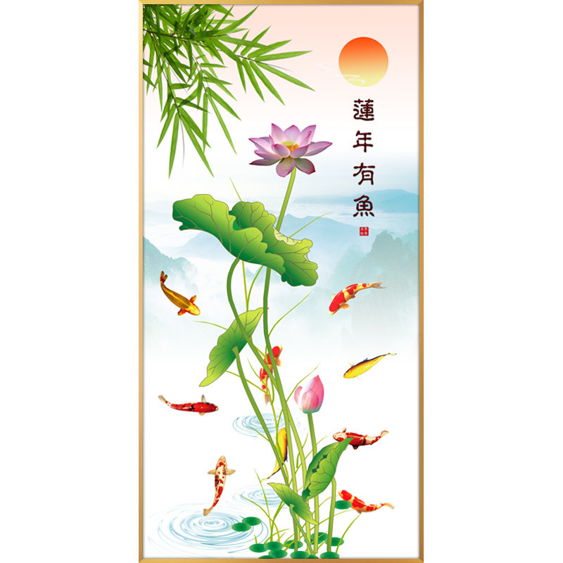 入户玄关中式风走廊过道装饰画
