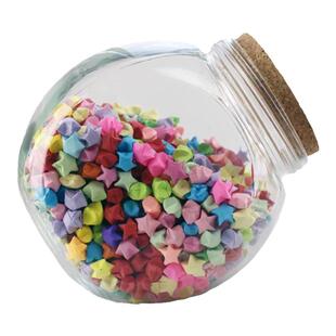 包邮高颜值装纸折星星装饰的小玻璃瓶子放幸运星玻璃罐七夕小礼物