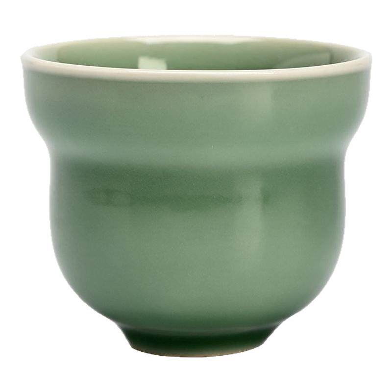 青瓷品茗杯功夫茶具原矿釉创意福禄陶瓷梅青茶杯茶空间喝茶小杯子