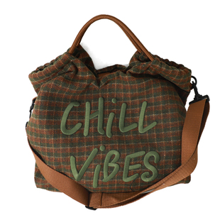 新款字母刺绣斜挎包包女潮美拉德色系大容量单肩包休闲手提托特包