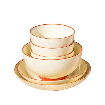 简约釉下彩2025新款碗盘碗碟套装