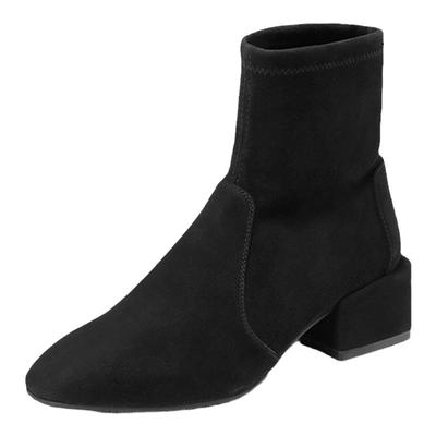 斯图尔特SW粗跟靴子短靴