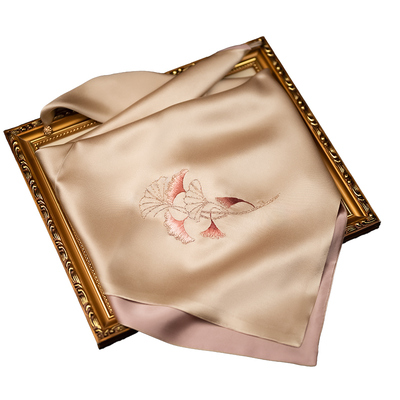 苏绣真丝围巾手工刺绣丝巾伴手礼